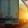 Truck into sunset image