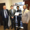 Global platform for young freight forwarder Charles Dey, Dave Walls, Fortunate Mboweni and Basil Pietersen, President of the South African Association of Freight Forwarders (SAAFF)