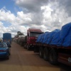 Truck traffic jam image
