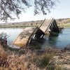 Bridge collapse on River Cubango