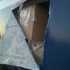 Truck tarp cut open