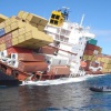 Container ship sinking