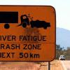 Driver fatigue warning sign