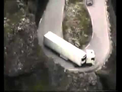 Amazing truck drivers on dangerous roads