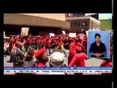 The Economic Freedom Fighters marched against E-Tolls
